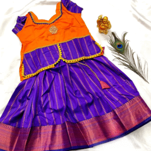 Kids Fancy Embroidery Work Pavadai Sets