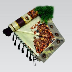 Golden tissue colour kottaran saree with Running Blouse