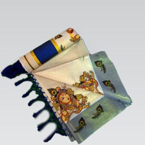 Golden tissue colour kottaran saree with Running Blouse