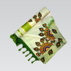 Golden tissue colour kottaran saree with Running Blouse