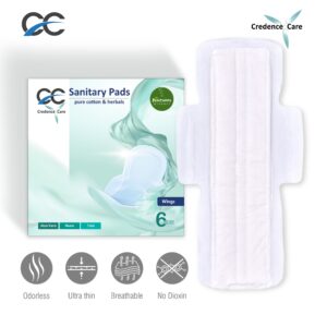 Sanitary Napkin - 100% Pure Cotton, Natural, Breathable & ultra-Soft XL 260mm